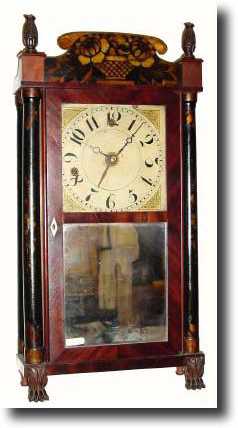 C.1830, Silas Hoadley, Plymouth, Conn., 30-hour wood movement — Antique Clocks Price Guide