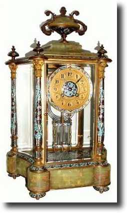 C.1890, French, Elaborate Crystal Regulator, with onyx top and — Antique Clocks Price Guide