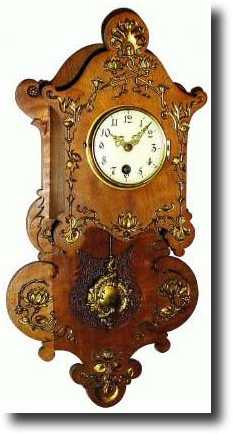 C.1880, German, Lenzkirch, Miniature Open Well walnut wall clock — Antique Clocks Price Guide