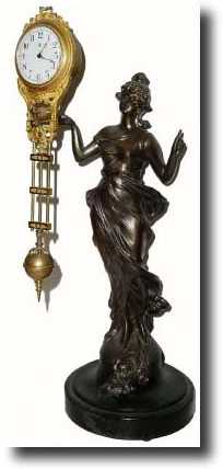 C.1910, German, Junghans, "DIANA" swing clock in very good — Antique Clocks Price Guide