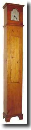 C.1798, Nathaniel Dominy, East Hampton, NY, primitive pine tall — Antique Clocks Price Guide
