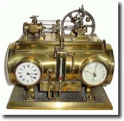 C.1885, French Industry Series "Horizontal Steam Boiler". The boiler — Antique Clocks Price Guide