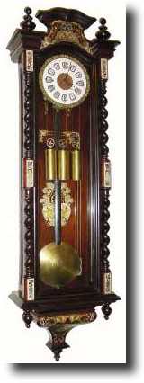 C.1870, Austrian, Unusual Inlaid 3-Wt Grand Sonnerie wall — Antique Clocks Price Guide