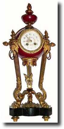 C.1890, German, Lenzkirch, Porcelain and ormolu mantel clock. This — Antique Clocks Price Guide