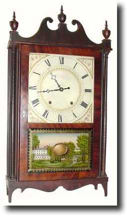 C.1825, Eli Terry and Sons, Plymouth, Conn, Pillar and Scroll — Antique Clocks Price Guide