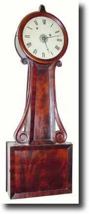 C.1835, 8-day banjo with alarm, attributed to John — Antique Clocks Price Guide