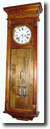 C.1890, Waterbury, Regulator No. 70, with original 2-jar — Antique Clocks Price Guide