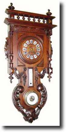 C.1890, French, Clock/Barometer in generally good condition. — Antique Clocks Price Guide