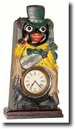 C.1910, German, Moving Eye Minstrel. (a change of pace — Antique Clocks Price Guide