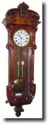 C.1890, 2-Weight Vienna Regulator in an unusual semi-serpentine — Antique Clocks Price Guide