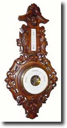 C.1900, French, Aneroid Wall Barometer, in a great carved — Antique Clocks Price Guide