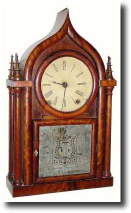 C.1850, Terry and Andrews, Bristol, Conn, 8-day onion top — Antique Clocks Price Guide