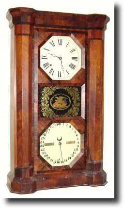 C.1863, Seth Thomas, 8-Day Parlor Calendar in rosewood, — Antique Clocks Price Guide