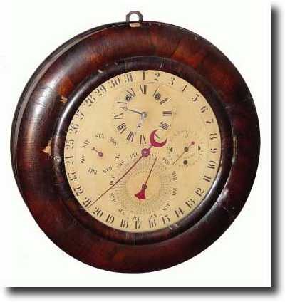 C.1875, Rare Gale 12-Inch Rosewood Gallery calendar, in generally good condition, — Antique Clocks Price Guide