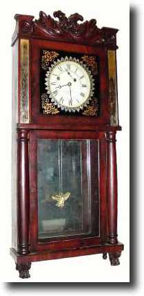 C.1831, Munger and Benedict, Auburn, NY, a large mahogany double — Antique Clocks Price Guide