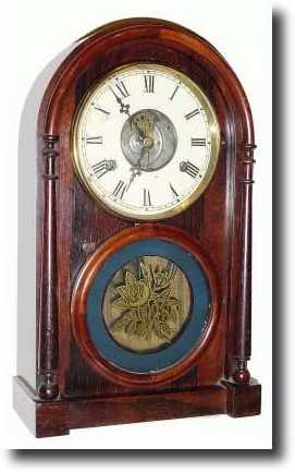 C.1861, E. Ingraham and Co. Round Gothic shelf clock in — Antique Clocks Price Guide