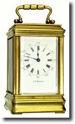 C.1900, French, for J.W. Benson, London, Brass Cased Carriage clock — Antique Clocks Price Guide