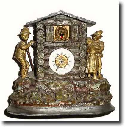 C.1890, German, Panting Dog novelty. — Antique Clocks Price Guide