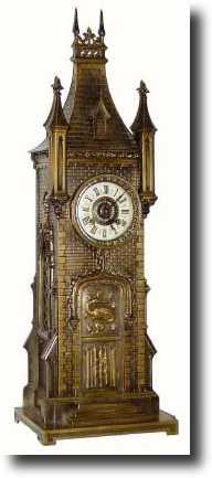 C.1880, French, Gothic Tower clock in excellent original condition. — Antique Clocks Price Guide