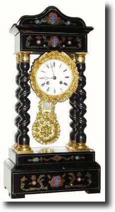 C.1880, French, 4-Column Empire mantel clock with 4 — Antique Clocks Price Guide