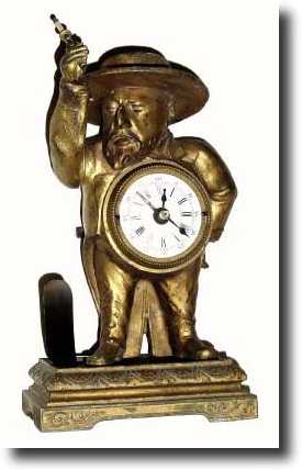 C.1890, French Match Strike Alarm. — Antique Clocks Price Guide
