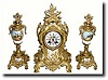 C.1890, French, Japy Freres, 3-Piece Mantel set in