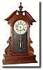 C.1880, New Haven DANUBE, walnut parlor clock in restored