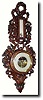 C.1900, French, Aneroid Wall Barometer, in a carved floral