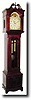 C.1910, German, Peerless, 8-Day Painted Dial mahogany grandfather clock, with refinished case.