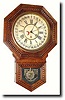 C.1901, William L. Gilbert Clock Co., "Admiral" calendar wall clock.