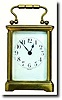 C.1900, French, Brass Cased Carriage clock, the plain Corniche case with beveled glass in good condition.