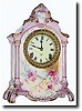 C.1905, Ansonia, Royal Bonn, La Mayenne, porcelain china clock
