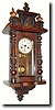 C.1900, German, 30-Hour Striking wall clock, as-found, missing two lower finials.