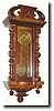 C.1895, German, Kienzle, Walnut Spring regulator, with "flying dial" trademark.