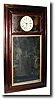 C.1845, George Hills, Plainville, Conn. reverse OG wall timepiece.
