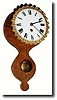 C.1840, Austrian, Brettluhr, brass one day movement, enclosed in