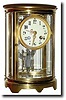 C.1900, French Brass Cased Oval Crystal regulator in excellent
