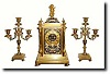 C.1880, French, Cloisonne, 3-Piece Mantel set in outstanding
