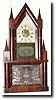 C.1848, Birge and Fuller, Bristol, Conn., 8-day steeple-on-steeple in mahogany,
