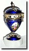 C.1870, Austrian, Mini Annular Dial clock, blue enamel over