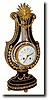 C.1880, French, Cobalt Blue Lyre clock in the Louis XVI style.