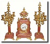 C.1875, French, Pink Marble and Ormolu mantle set in outstanding condition.