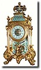 C.1880, French, Elaborate Enamel and Ormolu mantel clock in the style of Louis XV.