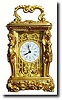 C.1900, French, Miniature, Gilt Brass Cased Carriage clock.