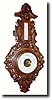 C.1900, French, Aneroid Wall Barometer, in a great carved