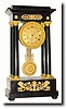C.1840, French, 4-Column Empire Mantel clock, ebonized wood