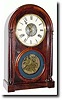 C.1861, E. Ingraham and Co. Round Gothic shelf clock in