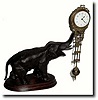 C.1910, German, Junghans, ELEPHANT, bronzed spelter swinging mystery timepiece