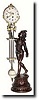 C.1895, French, Bronzed Spelter Swinging Mystery timepiece (swinger), as