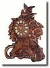 C.1880, Black Forest, Carved Mantel clock of a game